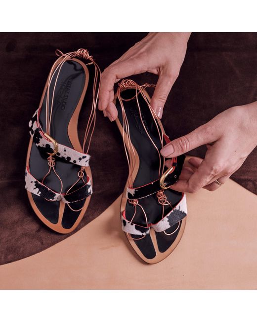 MYYAZ Brown Arche Sandal