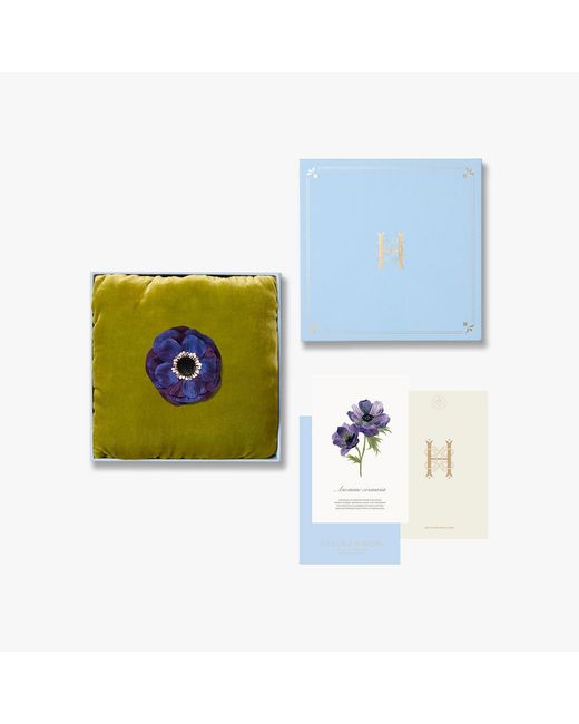 Helena Simon Blue The Anemone Floral Brooch
