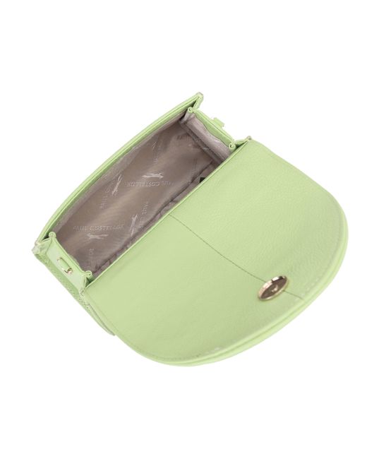 Paul Costelloe Green Cilo Leather Crossbody Bag