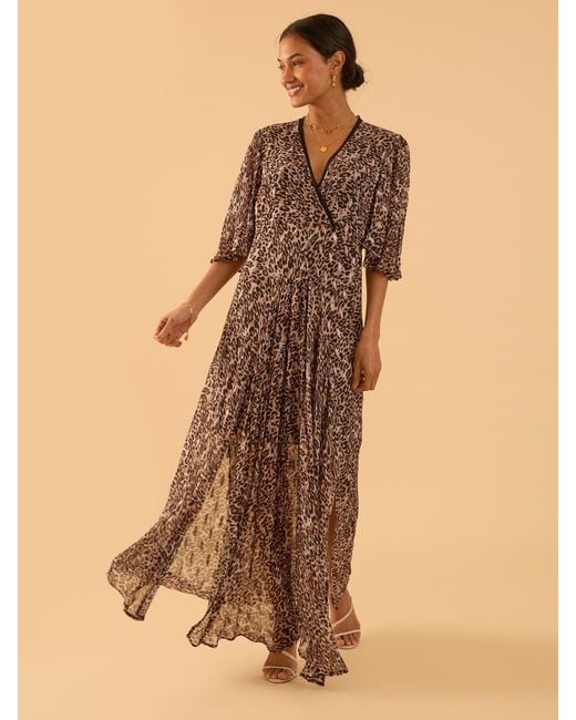 Rose & Nancy Brown Sienna Print Dress