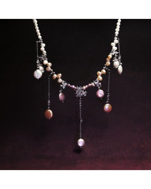 Ninemoo White Perles En Fête Pearl Necklace – Confetti