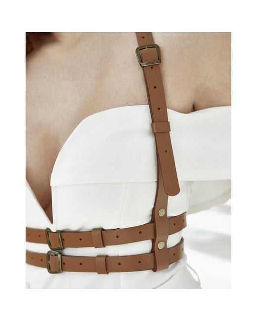 Badass & Goddess Leather Metallic Real Leather Harness Athena