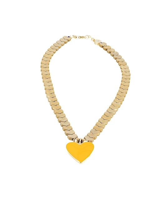 Ebru Jewelry Metallic Happy Heart Beaded Necklace