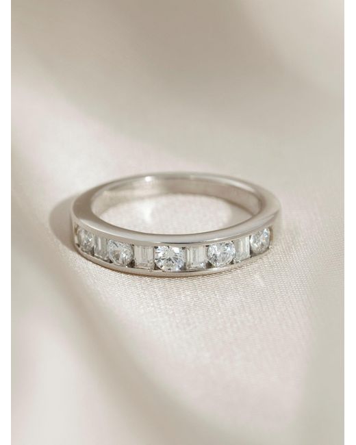 Diamonbliss White Embellished With Swarovski One Carat Mixed Cut Eternity Ring