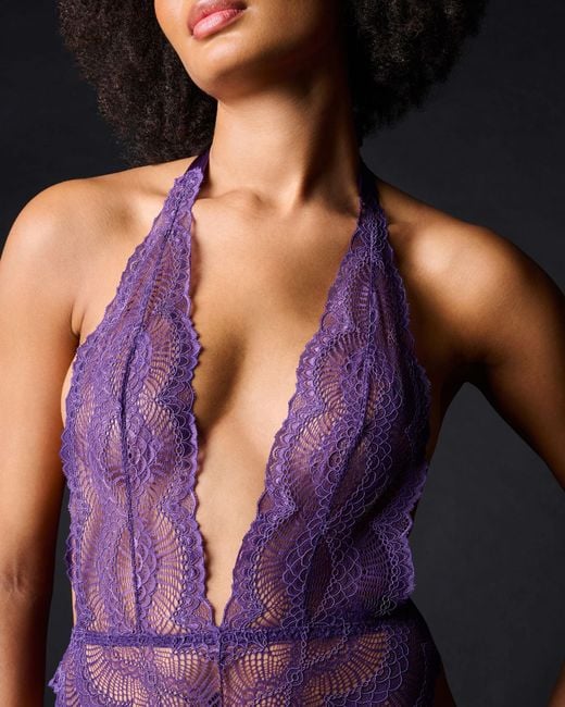 Journelle Purple Natalia Bodysuit Violette