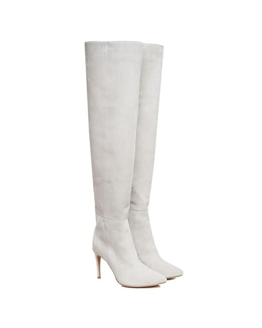 Ginissima White Milana Long Boots Reversible Leather