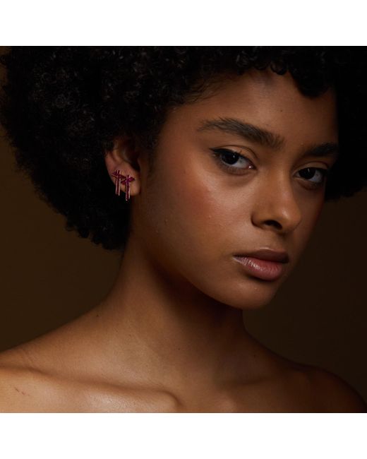 Kasun Pink Lucky Star Earrings
