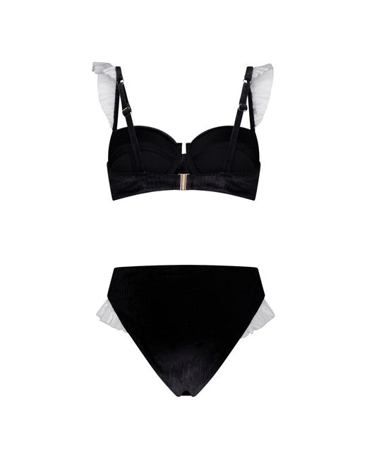 Maison Tangerine Black Capri Velvet Bikini