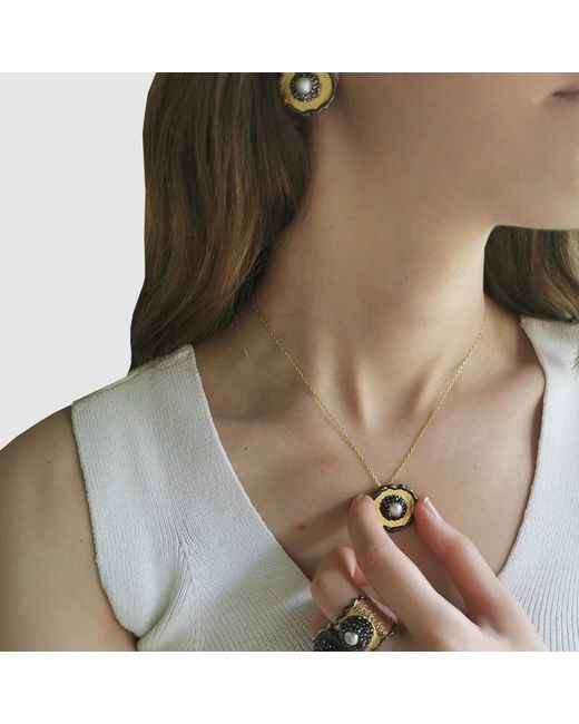 Nowart Jewelry Metallic Pearl Necklace