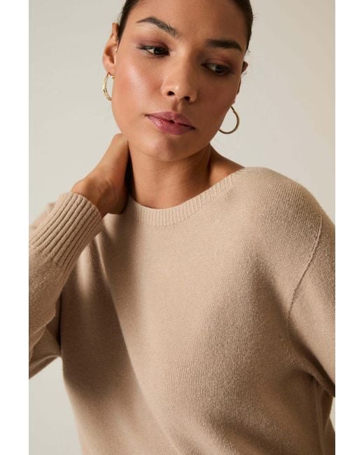 James Lakeland Natural Neutrals Taupe Knitted Midi Dress