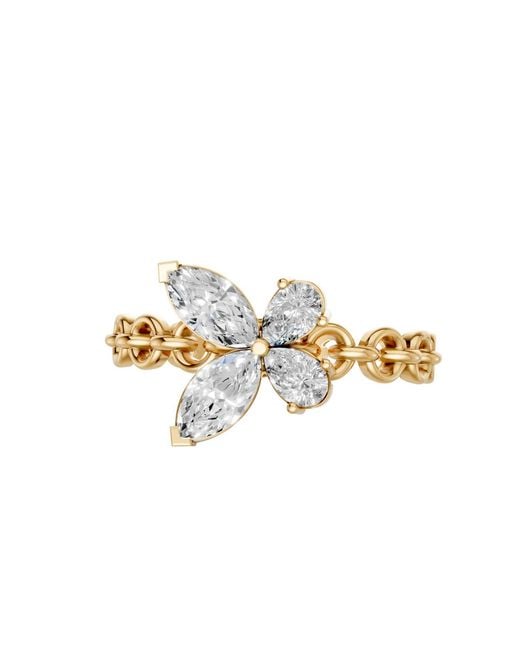 Aya Fine Jewelry Metallic 0.65 Ctw Butterfly Lab Diamond Ring