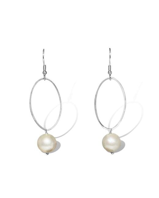 FV Jewellery Metallic La Pierre Fresh Water Pearl Earrings