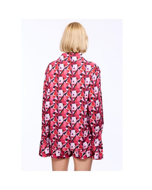Mirimalist Red Origami Oversize Shirt