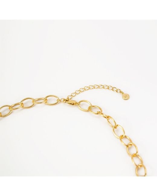 Cote Cache Metallic Oval Link Chain Necklace