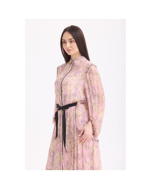 Georgette Pink Blush Garden Maxi Dress