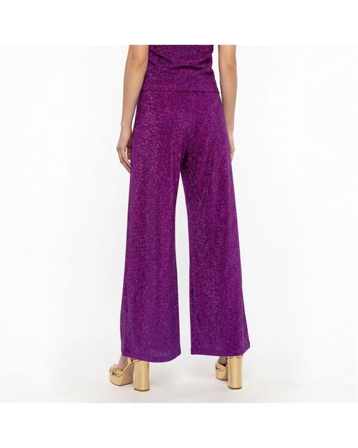 Laura Citron Purple Electric Orchid Lamé Pant