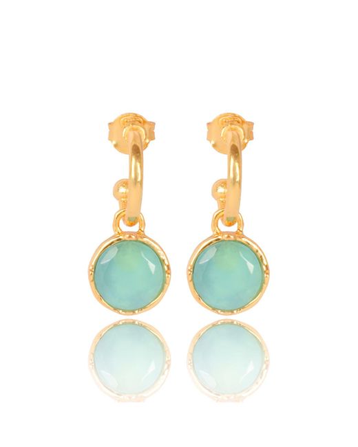 Lila Rasa Metallic London Crystal Hoop Earrings