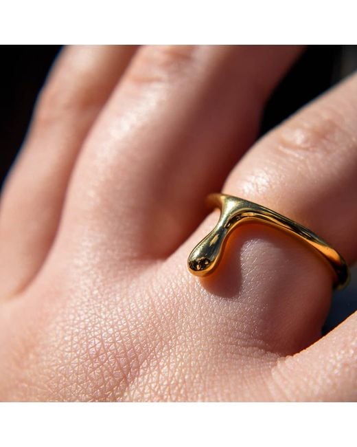 Lucy Quartermaine Metallic Dripping Ring
