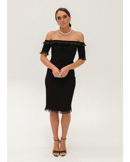 Why Mary Blue Raise The Bar Boat Neck Velvet Dress