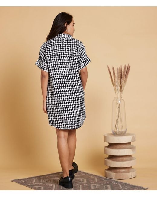 Known Supply Black Flannel Shirt Dress