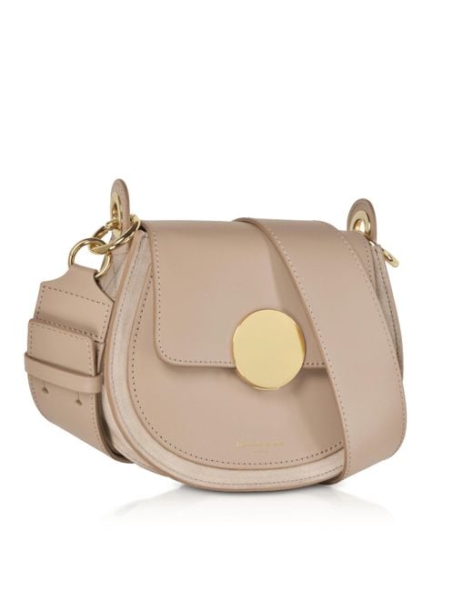 Le Parmentier Natural Yucca Suede & Leather Shoulder Bag