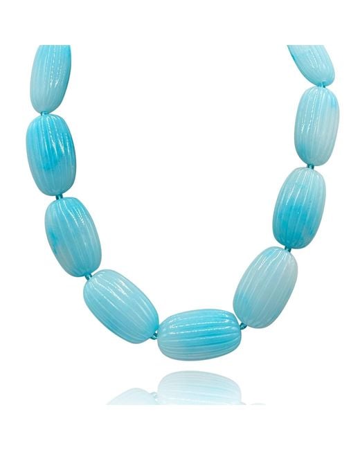 Michael Nash Jewelry Blue Renata Large Resin Bead Choker