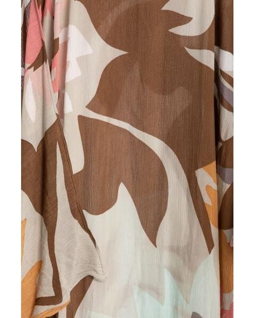 Saachi Gray Floral Kaftan Maxi