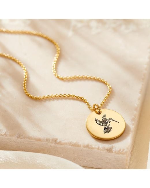 Posh Totty Designs Metallic Plated Hummingbird Spirit Animal Necklace