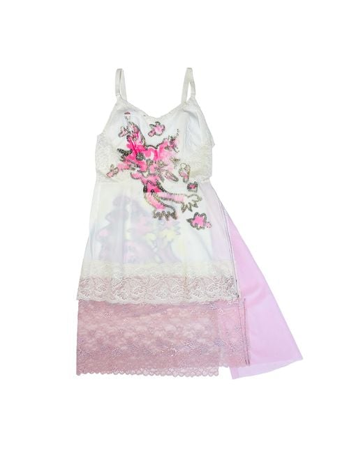 Acid Cat Kitty Sparkle Slip in Pink | Lyst UK