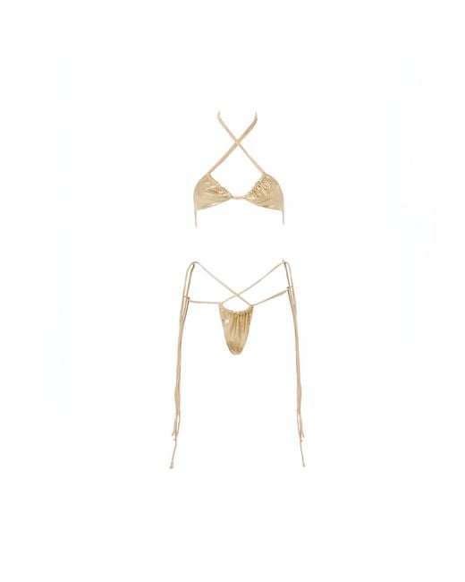 Siren Swimwear Metallic Siren Ibiza Reversible Bikini Top