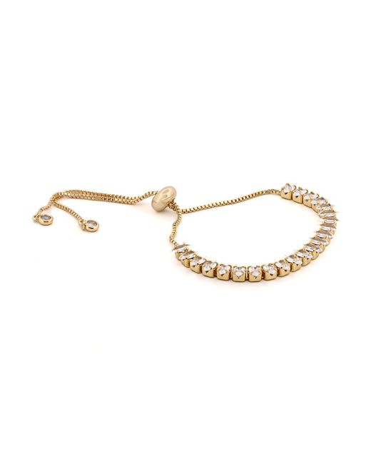 Ebru Jewelry Metallic Sparkly Diamond Adjustable Fashion Bracelet