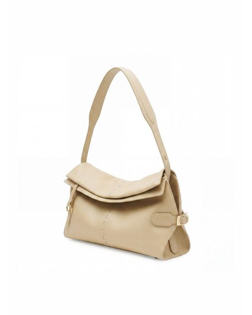 Orange Cube Natural Fantina Folded Hobo Bag