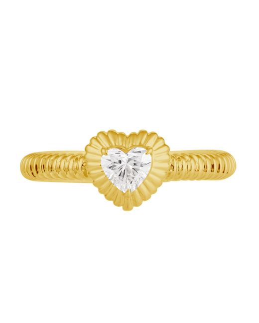 Artisan Yellow Heart Shape Diamond Sunburst Ring