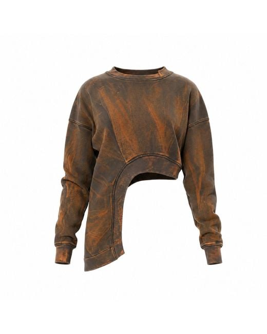 Gao Republic Green Neutrals Sweatshirt Fitted Cut-Out Jersey Acid