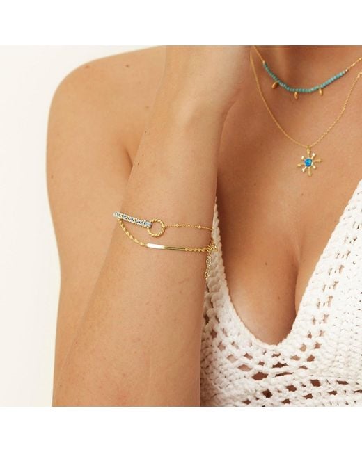 Spero London Metallic Semi Twisted & Handmade Braided Sterling Bracelet Set