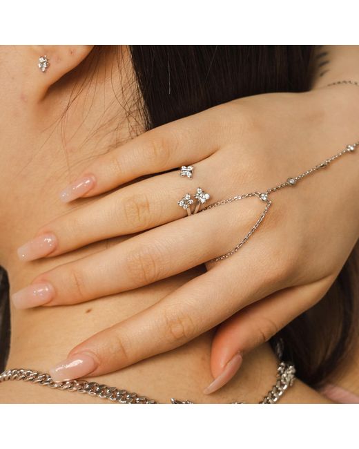 BLOOMTINE | Earth Angel HQ White Enchanting Flutterfly Premium Sterling Butterfly Ring