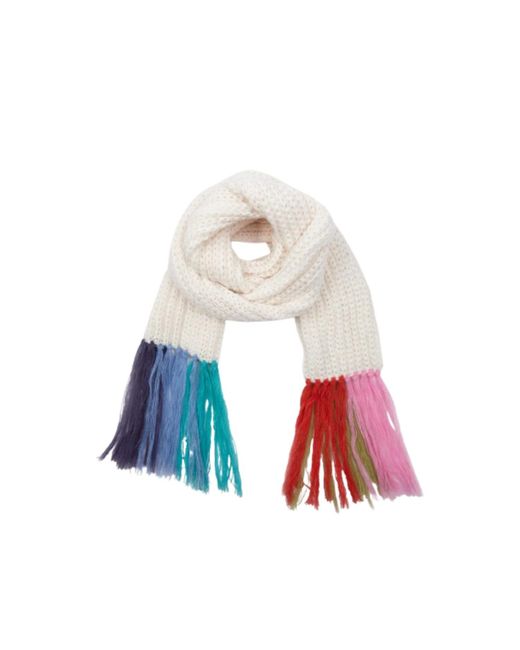 Saachi Multicolor Tassel Knitted Scarf