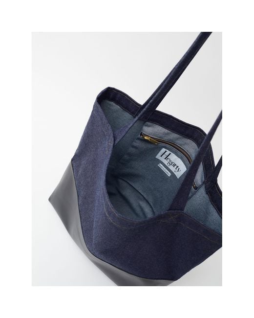 Hegarty Blue Selvedge Tote Bag for men