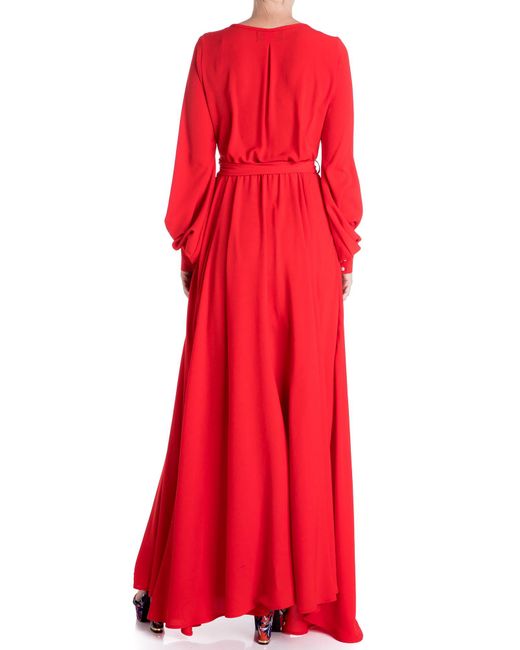 Meghan Fabulous Red Lilypad Maxi Dress