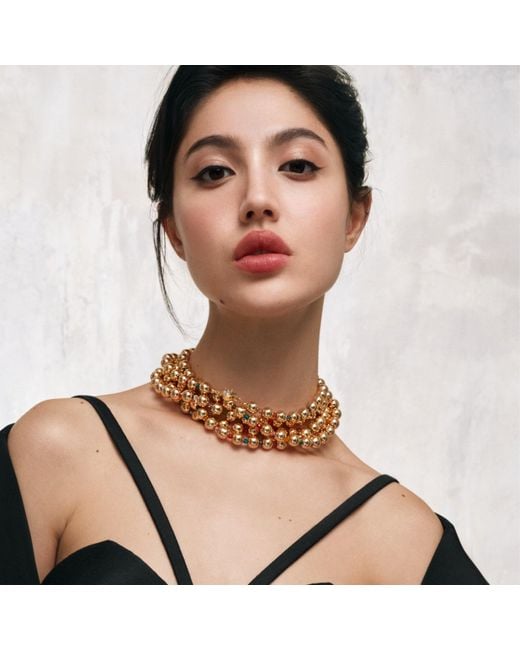Saule Label Metallic Ilka Necklace Stack