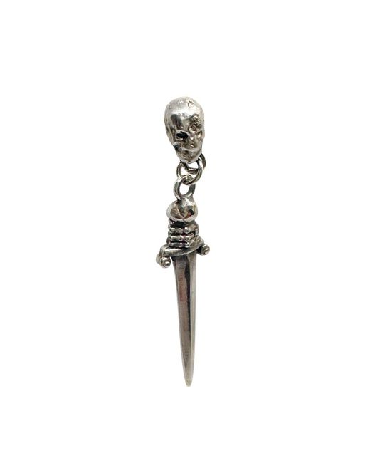 Tg-Jewellery by Tamara Gervasio White Handmade Skull Dagger Dangle Earrings – Recycled Sterling