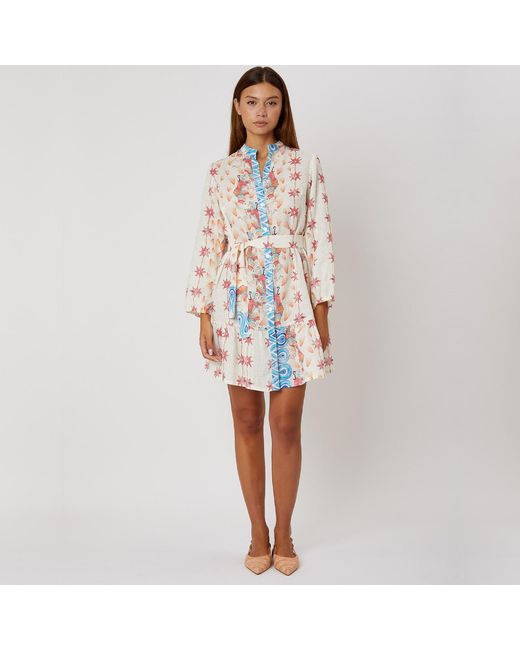 Casa Atelier by Ferdinando Fusco Blue Crete Frou Frou Shirt