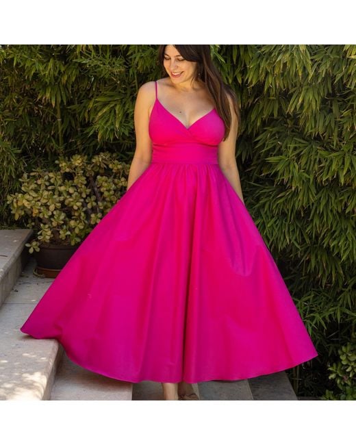 Roses Are Red Pink Seren Cotton Dress