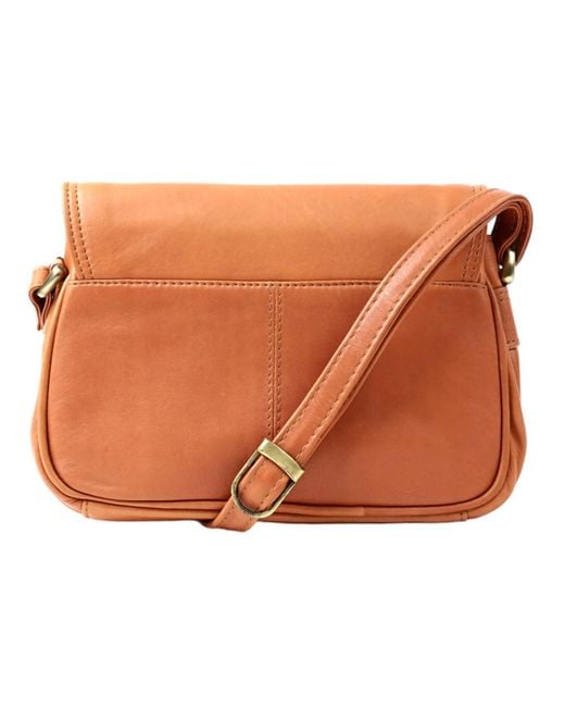 Lloyd Baker Orange Amritsar Leather Crossbody Bag
