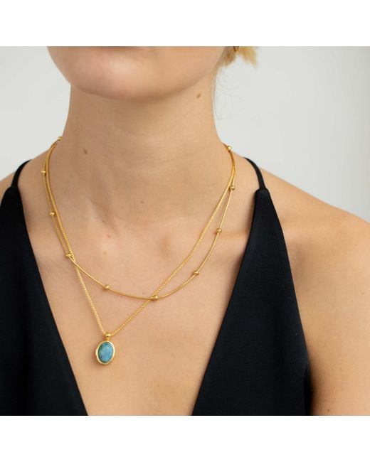 Arctic Fox & Co. Metallic Satellite Beaded Chain Necklace