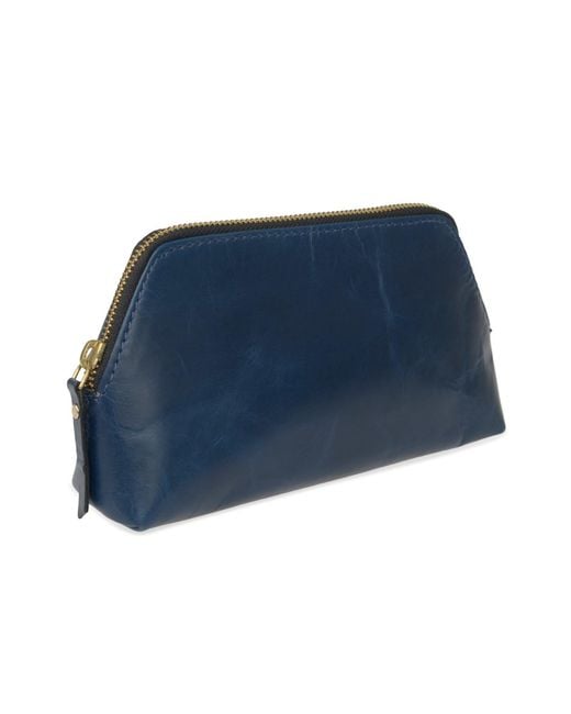 VIDA VIDA Blue Solar Leather Make-Up Bag