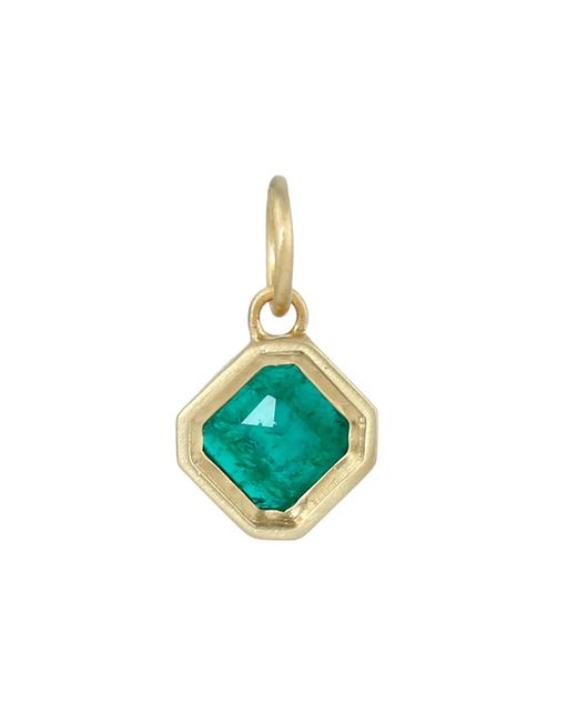 Artisan Green Square Emerald Solitaire Pendant