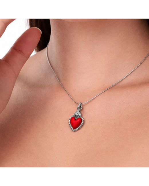 Unaloe Red Necklace With Heart Pendant – Timeless Love Symbol, Elegant Jewelry