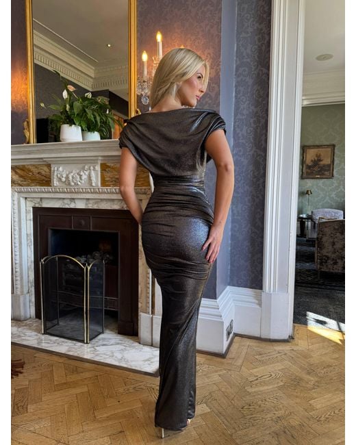 Atom Label Gray Platinum Gown