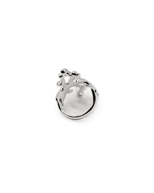 Luna Delphine White Serpent Ring